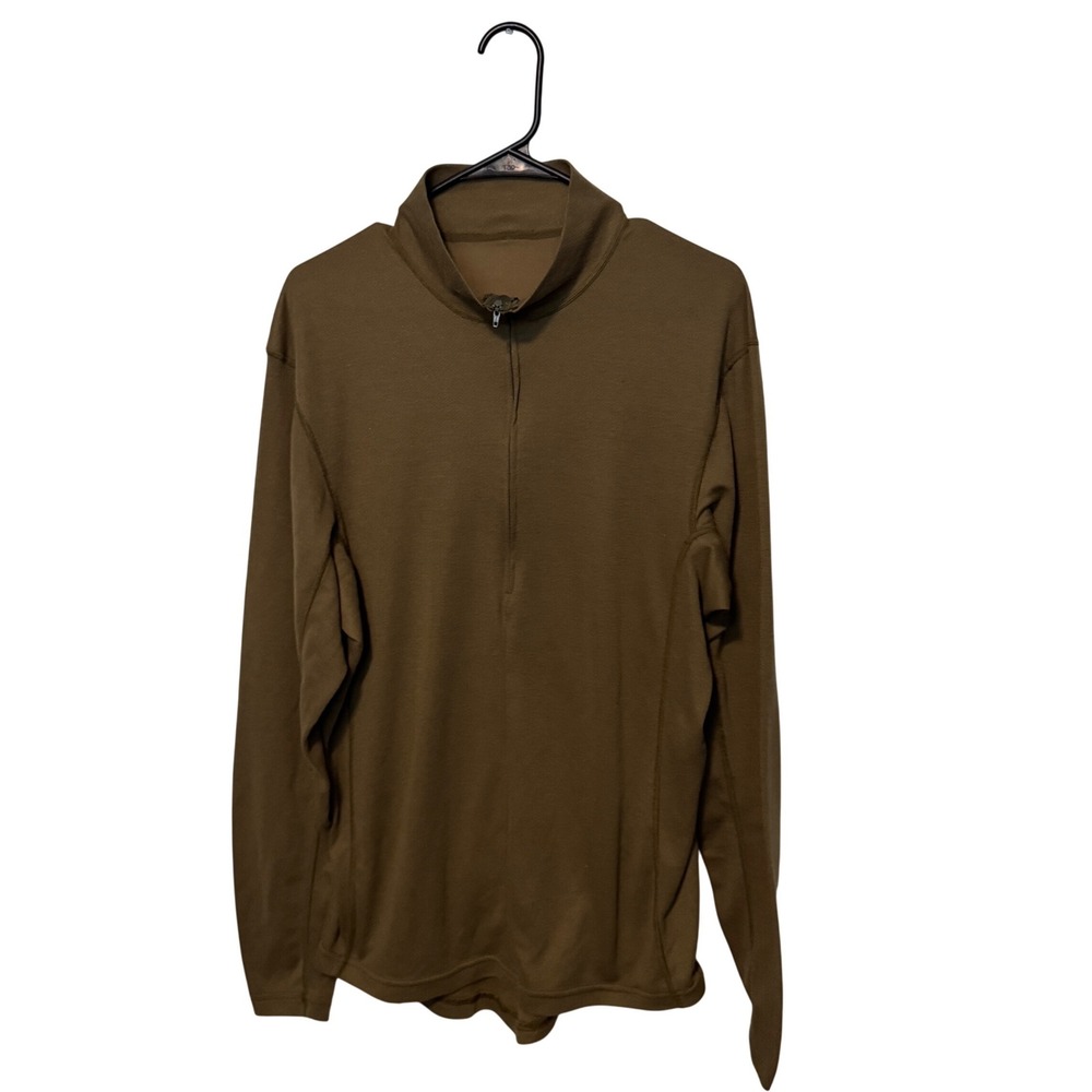Orc Industries L1 Long Sleeve Top Mens XL Long Brown 1/4 Zip Tactical Base Layer